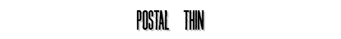 Postal Thin font